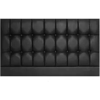 Designer Saturn Black Faux Leather Fabric Headboard - 6ft Super King Size