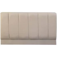 Designer Pluto Cream Faux Suede Fabric Headboard - 6ft Super King Size