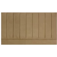 Designer Pluto Tan Faux Suede Fabric Headboard - 6ft Super King Size