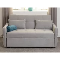 Seconique Chelsea Silver Fabric Sofa Bed