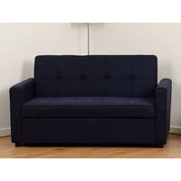 Seconique Astoria Navy Blue Fabric Sofa Bed