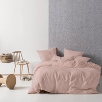 Linen House Stunning Minimalistic Nimes Duvet Cover Set - Pink - Size Single