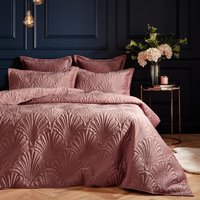 Paoletti Palmeria Duvet Cover Set - Blush Cotton - Size Double
