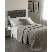 Paoletti Brooklands Bedspread Silver Cotton - Size 265 cm x 265 cm