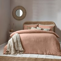 Yard Lark Muslin Cotton Duvet Cover Set - Pink - Size Double
