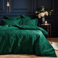 Paoletti Palmeria Duvet Cover Set - Emerald Cotton - Size King
