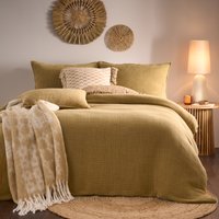 Yard Ribble Acid Washed Duvet Cover Set - Honey Cotton - Size King