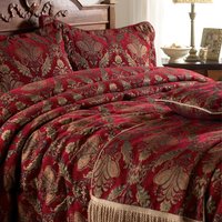 Paoletti Shiraz Bedspread Burgundy - Size 275 cm x 275 cm