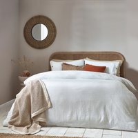 Yard Lark Muslin Cotton Duvet Cover Set - White - Size Double