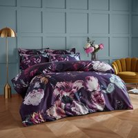 Paoletti 200 Thread Count Cordelia Floral Duvet Cover Set - Multicolour Cotton - Size Double
