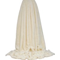 Paoletti Empress Throw - Cream - Size 140 cm x 200 cm