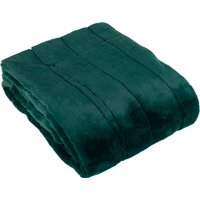 Paoletti Empress Faux Fur Throw - Emerald - One Size