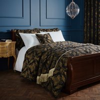 Paoletti Shiraz Jacquard Chenille Bedspread - Black - Size 275 cm x 275 cm