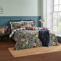 Wylder Nature Hidcote Manor Botanical Duvet Cover Set - Blue Polycotton - Size Super King
