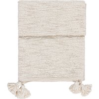 Yard Heath Cotton Tasselled Throw - Ecru - Size 130 cm x 180 cm
