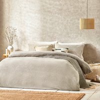 Yard Boucle Textured Duvet Cover Set - Beige - Size Super King