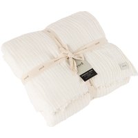 Yard Lark Crinkle Cotton Fringed Throw - White - One Size