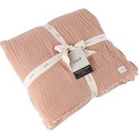 Yard Lark Crinkle Cotton Fringed Throw - Pink - One Size