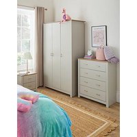Very Home Daisy 3 Piece Kids Bedroom Furniture Package - 3 Door Wardrobe, 4 Drawer Chest And 2 Drawer Bedside Chest - Fsc&Reg; Certified