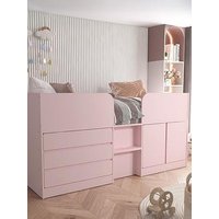 Very Home Bailey Mid Sleeper Bed With Mattress Options (Buy & Save) - Pink - Fsc&Reg; Certified - Bed Frame Only