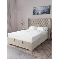 Very Home Franklin Velvet Lift Up Ottoman Bed With Mattress Options (Buy & Save!) - Bed Frame With Memory Mattress