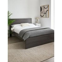 Very Home Camberley Bed Frame With Mattress Options (Buy & Save!) - Dark Oak - Bed Frame With Memory Mattress