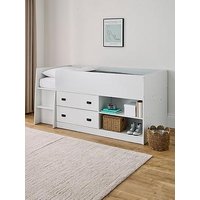 Very Home Jackson Mid Sleeper Bed With Drawers, Shelving And Mattress Options (Buy & Save!)