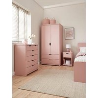 Very Home Aspen 3 Piece Package - 2 Door, 2 Drawer Wardrobe, 4 + 2 Chest And Bedside Table - Pink