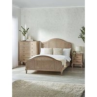 Julian Bowen Fleur Rattan Solid Oak Bed Frame - Light Oak - Double