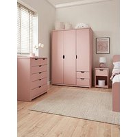 Very Home Aspen 3 Piece Package - 3 Door, 2 Drawer Wardrobe, 4 + 2 Chest And Bedside Table - Pink