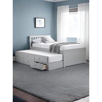 Julian Bowen Maise Children'S Bed With Pull Out Guest Bed And Drawers - Grey