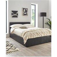 Very Home Marston Faux Leather End Lift Up Storage Ottoman Bed With Mattress Options (Buy And Save!) - Black - Fsc&Reg; Certified - Bed Frame With Microquilt Mattress