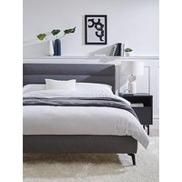 Prague Fabric Bed With Mattress Options (Buy & Save!) - Grey - Fsc&Reg; Certified - Bed Frame With Microquilt Mattress