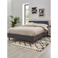 Very Home Porto Fabric Bed Frame With Mattress Options (Buy & Save!) - Dark Grey - Fsc&Reg; Certified