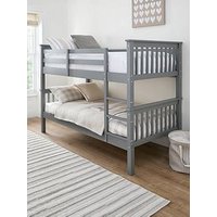 Very Home Novara Bunk Bed With Mattress Options (Buy & Save!) - Grey - Fsc&Reg; Certified - Bed Frame With 2 Premium Mattresses