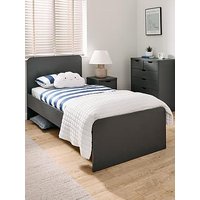 Very Home Aspen Children'S Single Bed With Mattress Options (Buy & Save!) - Grey - Bed Frame Only