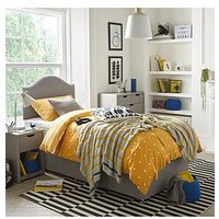 Shire Beds Kids Mattress, Divan Base And Headboard Bed Set - Grey - Fsc&Reg; Certified