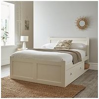 Very Home Geneva Bed Frame With Mattress Options (Buy And Save!) - Cream - Fsc&Reg; Certified - Bed Frame With Memory Mattress