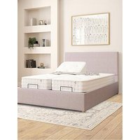 Aspire Garland Grey Linen Adjustable Bed And Mattress - Super King