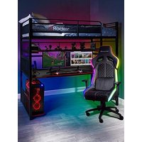X Rocker Battlestation Bed, Mattress And Desk - Bedframe With Mattress