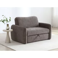 Kyoto Millie Orange Soft Chenille Fabric Sofa Bed - Natural Chenille
