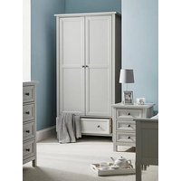 Julian Bowen Maine 2 Door, 2 Drawer Combination Wardrobe - Dove Grey