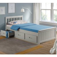 Mission - Single - Storage Bed - Grey - Wood - 3ft - Happy Beds