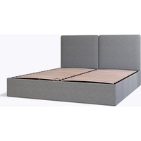 Emma Storage Ottoman Bed King - 150 x 200cm - Dark Grey - Plain Headboard