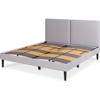 Emma Premium Signature Bed 180x200 - Light Gray - Plain headboard